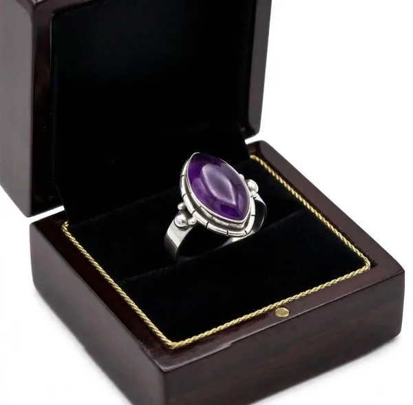 JEWEL_UP_BY_SARITA_Natural_Amethyst_Gemstone_Ring_for_Women_&_Men_Oval_925_Sterling_Silver_Handmade_Statement_Ring_February_Birthstone_Jewelry