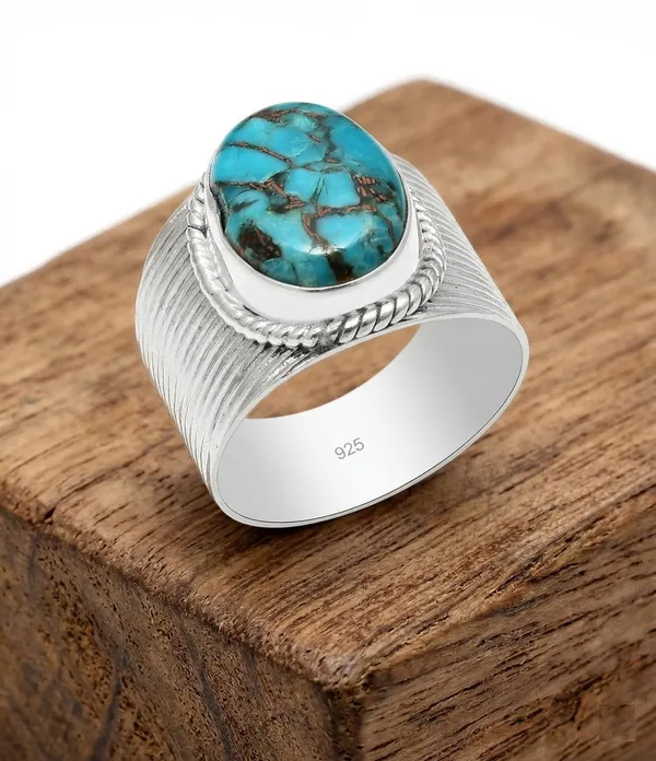 Natural_Turquoise_Sterling_Silver_Ring_for_Men_&_Women_–_925_Silver_Handmade_Statement_Ring_with_Oval_Blue_Turquoise_Gemstone