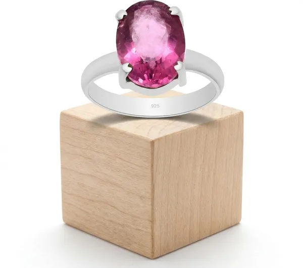 Pink_And_Silver_Premium__Gemstone_Ring_For_Women