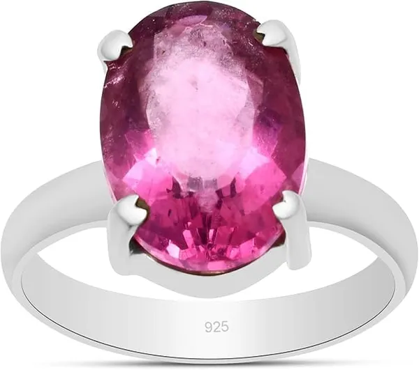 Pink_And_Silver_Premium__Gemstone_Ring_For_Women