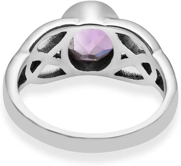 JEWEL_UP_BY_SARITA_925_Sterling_Silver_Amethyst_Ring_for_Women_Oval_Cut_Natural_Amethyst_Gemstone_Ring_Celtic_Knot_Design_Band_February_Birthstone_Jewelry_Handmade_Silver_Ring
