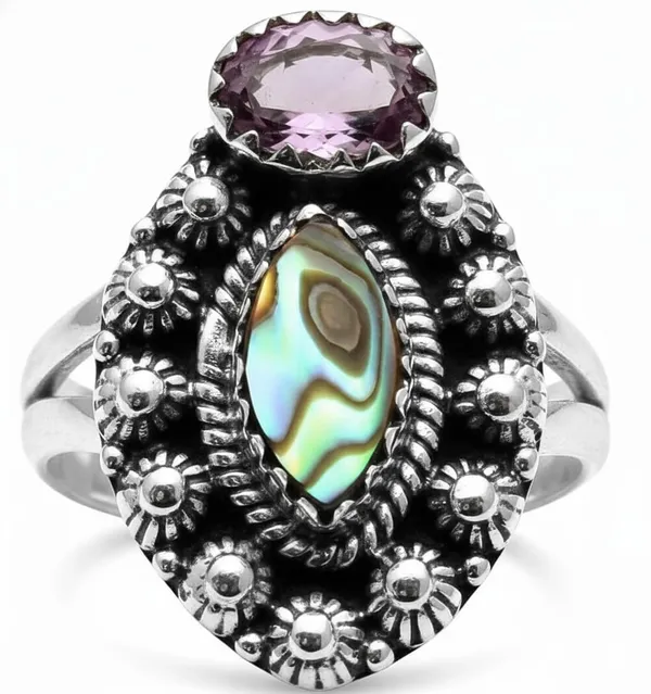 Natural_Abalone_Shell_Ring_925_Sterling_Silver_Handmade_Bohemian_Statement_Ring_Oxidized_Silver_Jewelry_for_Women