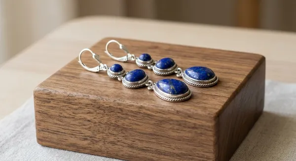 Lapis_Lazuli_Dangle_Earrings_for_Women,_Sterling_Silver_Drop_Earrings,_Handmade_Blue_Gemstone_Earrings,_Vintage_Boho_Teardrop_Statement_Jewelry_Gift_for_Her
