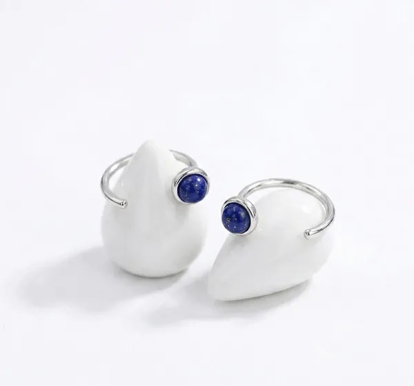 Lapis_Lazuli_Open_Hoop_Earrings_for_Women,_Sterling_Silver_Tone_Minimalist_Gemstone_Earrings,_Handmade_Blue_Stone_Hoop_Earrings,_Lightweight_Everyday_Jewelry_Gift_for_Her