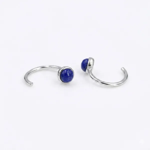 Lapis_Lazuli_Open_Hoop_Earrings_for_Women,_Sterling_Silver_Tone_Minimalist_Gemstone_Earrings,_Handmade_Blue_Stone_Hoop_Earrings,_Lightweight_Everyday_Jewelry_Gift_for_Her