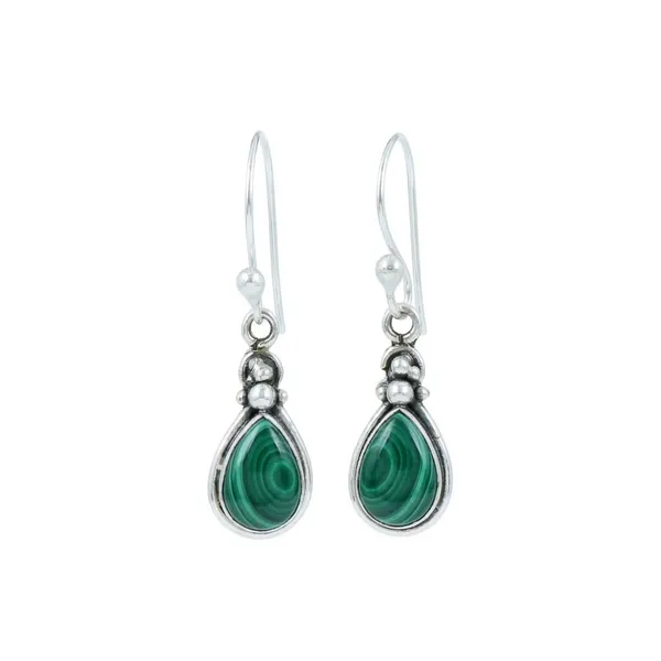 Natural_Malachite_Teardrop_Dangle_Earrings_In_925_Sterling_Silver_Handmade_Green_Gemstone_Drop_Earrings_For_Women_Boho_Minimalist_Hook_Earrings