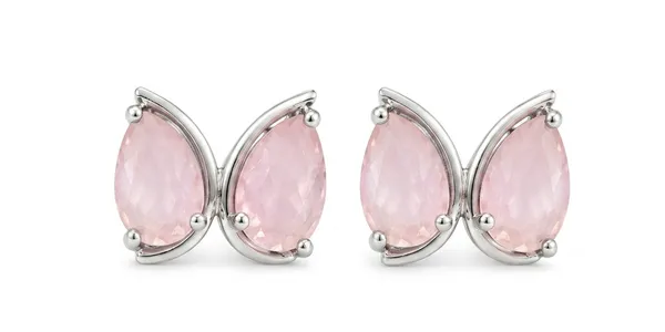 Pink_Gemstone_Stud_Earrings_for_Women,_Pear_Shape_Faceted_Stone_Earrings,_Silver_Plated_Designer_Studs,_Elegant_Jewelry_Gift_for_Girls_&_Women