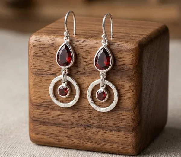 Red_Teardrop_Dangle_Earrings_for_Women,_Sterling_Silver_Drop_Earrings_with_Garnet_Red_Crystal_Gemstone,_Elegant_Lightweight_Dangling_Earrings_for_Wedding,_Party,_Formal_Occasion_Jewelry