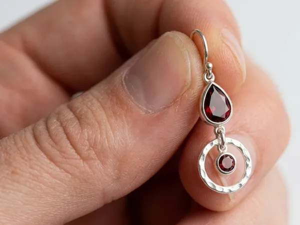 Red_Teardrop_Dangle_Earrings_for_Women,_Sterling_Silver_Drop_Earrings_with_Garnet_Red_Crystal_Gemstone,_Elegant_Lightweight_Dangling_Earrings_for_Wedding,_Party,_Formal_Occasion_Jewelry