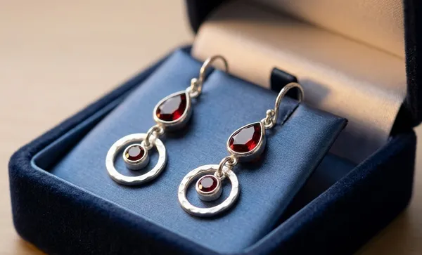 Red_Teardrop_Dangle_Earrings_for_Women,_Sterling_Silver_Drop_Earrings_with_Garnet_Red_Crystal_Gemstone,_Elegant_Lightweight_Dangling_Earrings_for_Wedding,_Party,_Formal_Occasion_Jewelry
