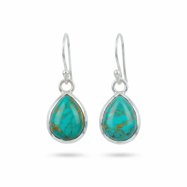 Turquoise_Pear_Shape_Stud_Earrings_Bezel_Set_Handmade_Gemstone_Jewelry_For_Women