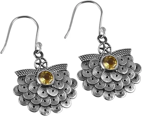 Handmade_Boho_Oxidized_Silver_French_Wire_Earrings_for_Women