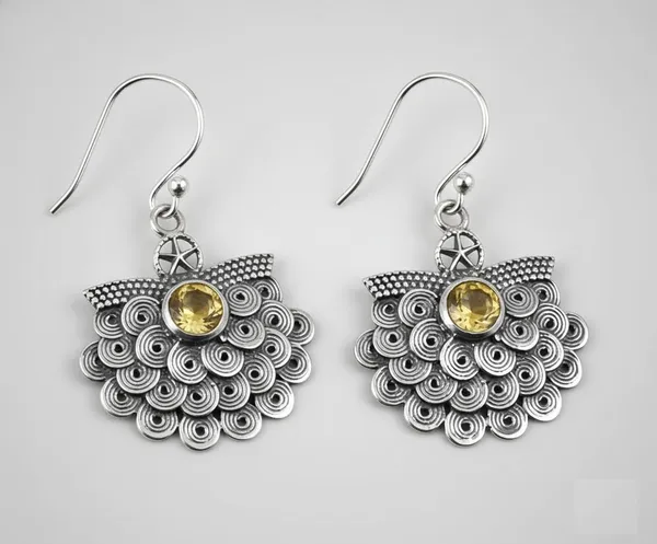 Handmade_Boho_Oxidized_Silver_French_Wire_Earrings_for_Women