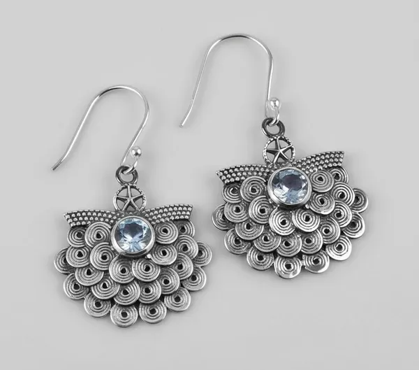 925_Sterling_Silver_Filigree_Dangle_Earrings_with_Natural_Gemstones_Handmade_Boho_Oxidized_Silver_French_Wire_Earrings_for_Women