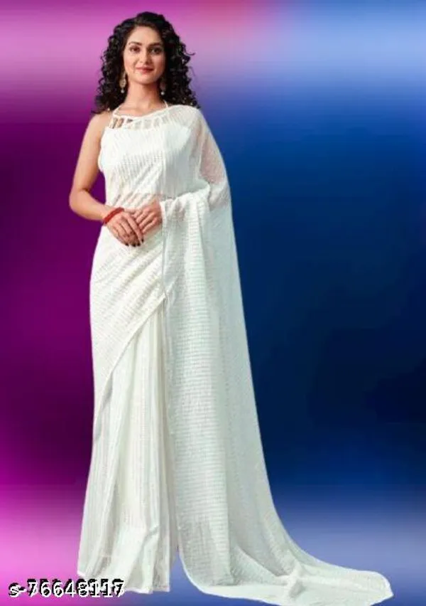 Designer_Sky_Partywear_Saree_With_White_Sequin_Flowers