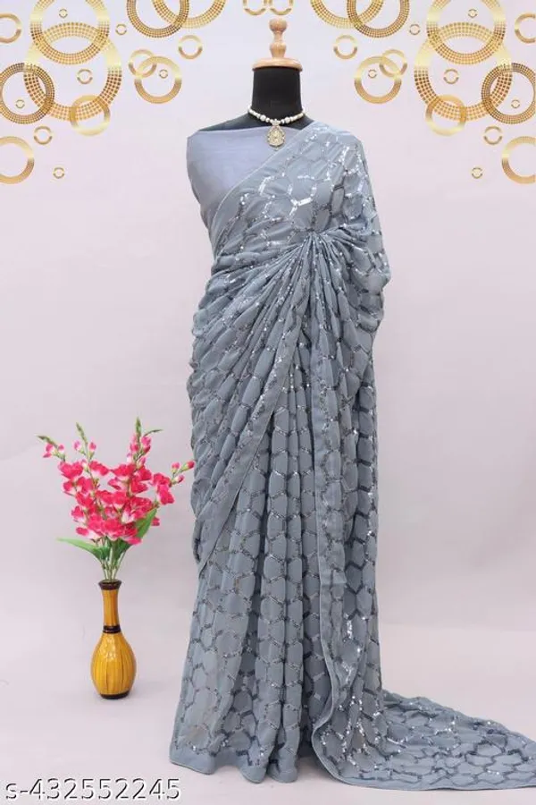 Faux_Georgette_Sequence_Embroidered_Semi_Stitched_Dress_Material_With_Stiched_Sharara_Pink