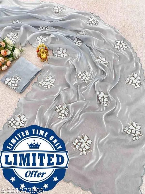 Kolva_Creation_New_Launching_Bollywood_Sequence_Saree_Wedding_Collection_Party_Wear_Cream