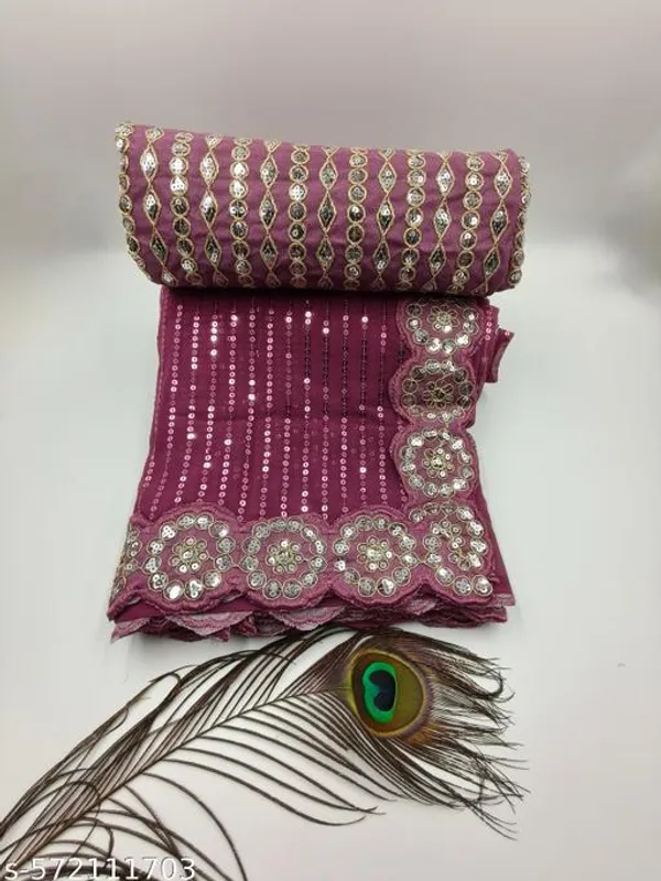 Stylish_Georgette_Sequance_Work_Saree_With_Designer_Blouse_Festive_Party_Wear