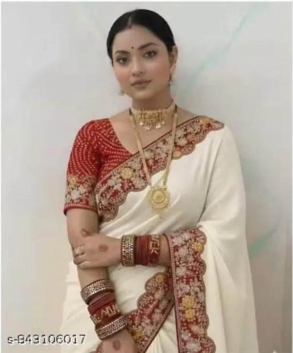 Premium_Mirror_Work_Saree_In_Georgette_Fabric_With_Matching_Blouse_Piece