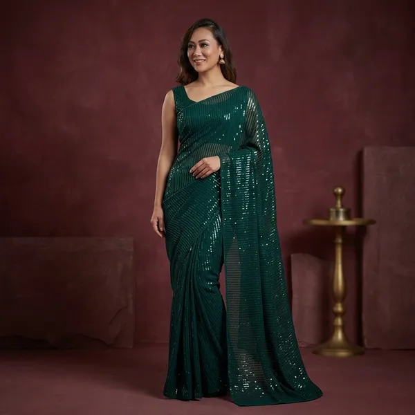 Faux_Georgette_Sequence_Embroidered_Semi_Stitched_Dress_Material_With_Stiched_Sharara_Pista