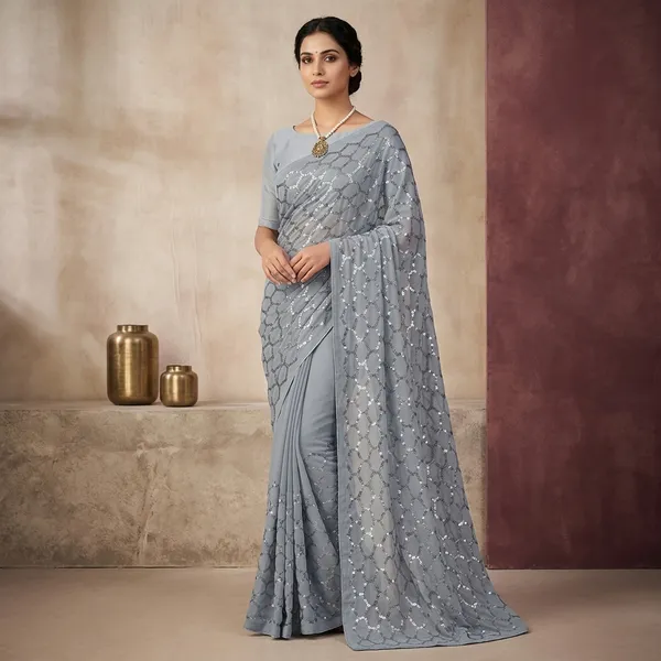Faux_Georgette_Sequence_Embroidered_Semi_Stitched_Dress_Material_With_Stiched_Sharara_Pink