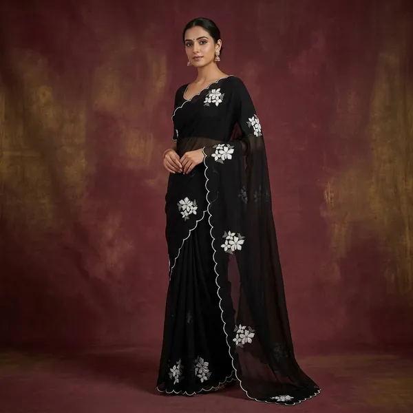 Kc_Black_Premium_Sequins_Saree_Collection