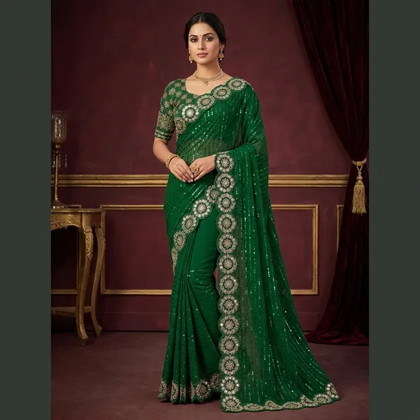 Georgette_Mirror_Work_Saree_With_Designer_Blouse_Trending_Saree_Design_2026