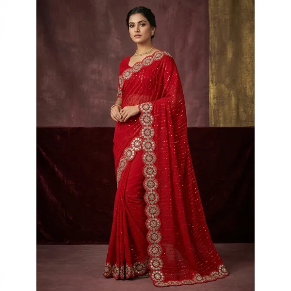 New_Launching_Super_Hit_Designers_Georgete_Saree_With_Blouse_Piece