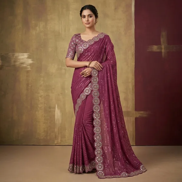 Rangoli_Silk_Heavy_Sequenced_And_Coading_Lace_Border_Worked_Bollywood_Hitt_Designer_Saree_With_Blouse