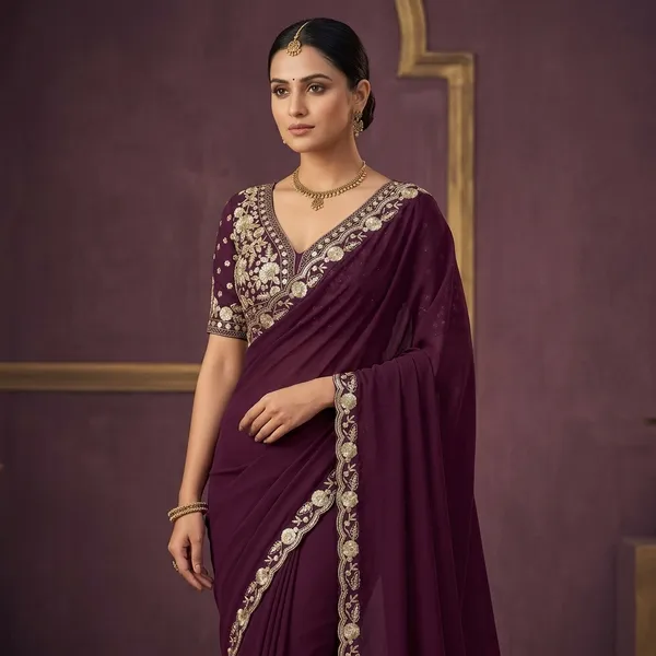 Designer_Black_Partywear_Saree_With_White_Sequin_Flowers