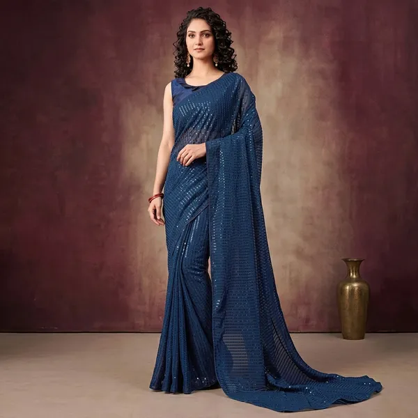 Womens_Beautiful_Sequence_Emroidery_Work_Saree_For_New_Bollywood_Style