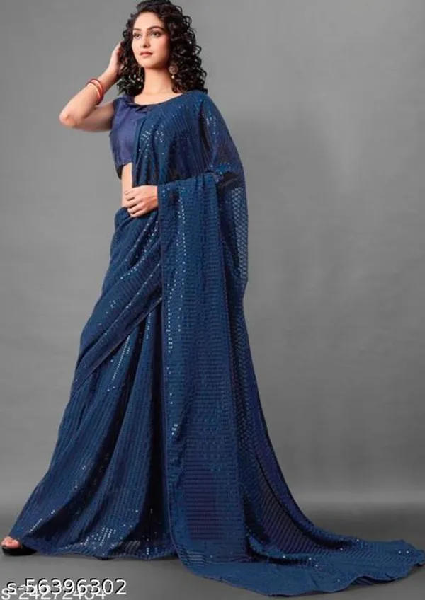 Womens_Beautiful_Sequence_Emroidery_Work_Saree_For_New_Bollywood_Style