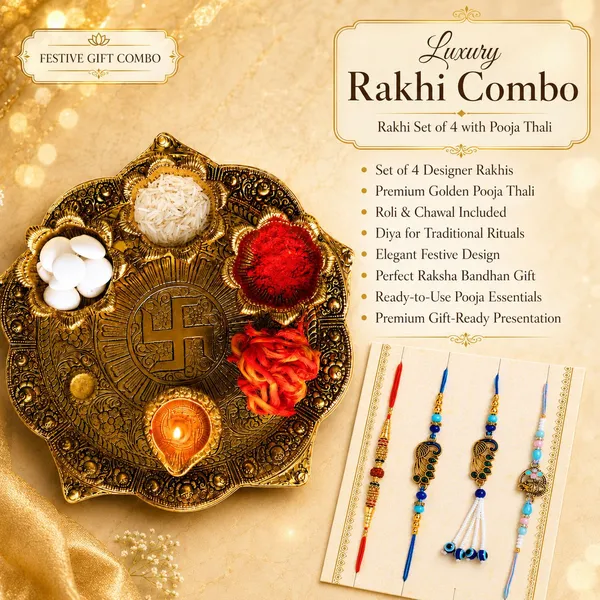 Chhariya_Crafts_Bhaiya_Bhabhi_Bhaiya_Bhabhi_Rakhi_Combo_Gift_Set_1_Metal_Pooja_Thali,_Chawal_Roli_Pack,_1_Designer_Lumba_Rakhi_For_Bhabhi,_1_Designer_Rakhi_For_Bhaiya_Brother,_2_Extra_Rakhi_)_Assorted,_Gold_Finish,_Kundan,_Pearl,_Plastic_(PVC)_Rakhi,_Thali,_Chawal_Roli_Pack__Set_(1_Pooja_Thali,_Chawal_Roli_Pack,_1_Designer_Lumba_Rakhi_For_Bhabhi,_1_Designer_Rakhi_For_Bhaiya_Brother,_2_Extra_Rakhi_))