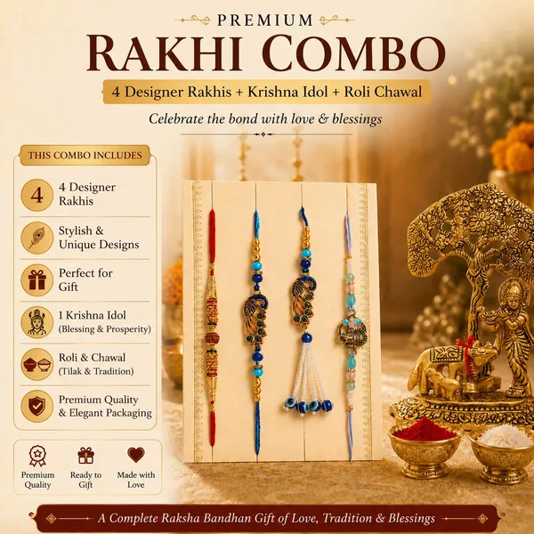 Chhariya_Crafts_Bhaiya_Bhabhi_Bhaiya_Bhabhi_Rakhi_Combo_Gift_Set_1_Metal_Krishna_Idol_Plying_With_Flute,_Chawal_Roli_Pack,_1_Designer_Lumba_Rakhi_For_Bhabhi,_1_Designer_Rakhi_For_Bhaiya_Brother,_2_Extra_Rakhi_)_Assorted,_Gold_Finish,_Kundan,_Pearl,_Plastic_(PVC),_Mauli_Thread,_Yarn_Rakhi,_Chawal_Roli_Pack,_Showpiece,_Lumba__Set_(1_Metal_Krishna_Idol_Plying_With_Flute,_Chawal_Roli_Pack,_1_Designer_Lumba_Rakhi_For_Bhabhi,_1_Designer_Rakhi_For_Bhaiya_Brother,_2_Extra_Rakhi)