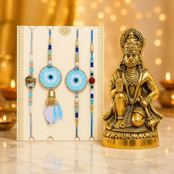 Chhariya_Crafts_Bhaiya_Bhabhi_Bhaiya_Bhabhi_Rakhi_Combo_Gift_Set_Assorted,_Gold_Finish,_Plastic_(PVC),_Pearl,_Kundan_Rakhi,_Chawal_Roli_Pack,_Showpiece__Set_(1_Metal_Hanuman_JI_Idol,_Chawal_Roli_Pack,_1_Designer_Lumba_Rakhi_For_Bhabhi,_1_Designer_Rakhi_For_Bhaiya_Brother,_2_Extra_Rakhi_))
