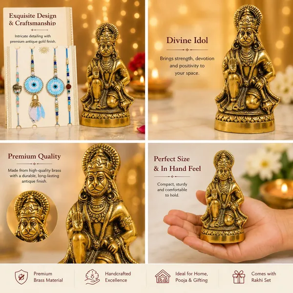 Chhariya_Crafts_Bhaiya_Bhabhi_Bhaiya_Bhabhi_Rakhi_Combo_Gift_Set_Assorted,_Gold_Finish,_Plastic_(PVC),_Pearl,_Kundan_Rakhi,_Chawal_Roli_Pack,_Showpiece__Set_(1_Metal_Hanuman_JI_Idol,_Chawal_Roli_Pack,_1_Designer_Lumba_Rakhi_For_Bhabhi,_1_Designer_Rakhi_For_Bhaiya_Brother,_2_Extra_Rakhi_))