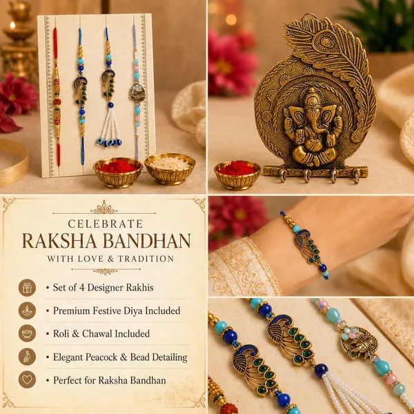 Chhariya_Crafts_Bhaiya_Bhabhi_Bhaiya_Bhabhi_Rakhi_Combo_Gift_Set_Assorted,_Gold_Finish,_Plastic_(PVC),_Pearl_Rakhi,_Showpiece,_Chawal_Roli_Pack__Set_(1_Metal_Ganesh_Keyholder,_Chawal_Roli_Pack,_1_Designer_Lumba_Rakhi_For_Bhabhi,_1_Designer_Rakhi_For_Bhaiya_Brother,_2_Extra_Rakhi)