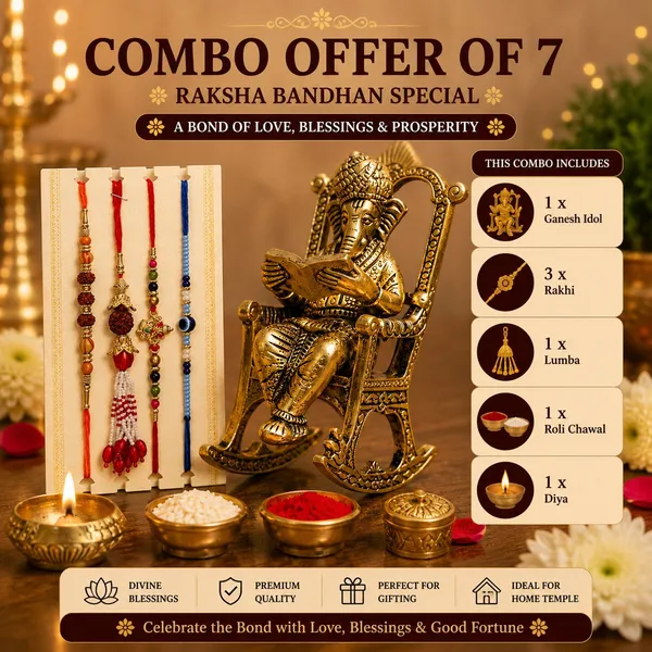 Chhariya_Crafts_Bhaiya_Bhabhi_Rakhi_Combo_Set_1_Ganesh,_1_Diya,_Chawal_Roli_Pack,_1_Designer_Lumba,_3_Rakhi_Assorted_Rakhi,_Chawal_Roli_Pack,_Showpiece__Set_(1_Ganesh,_1_Diya,_1_Chawal_Roli_Pack,_1_Designer_Lumba,_3_Rakhi)