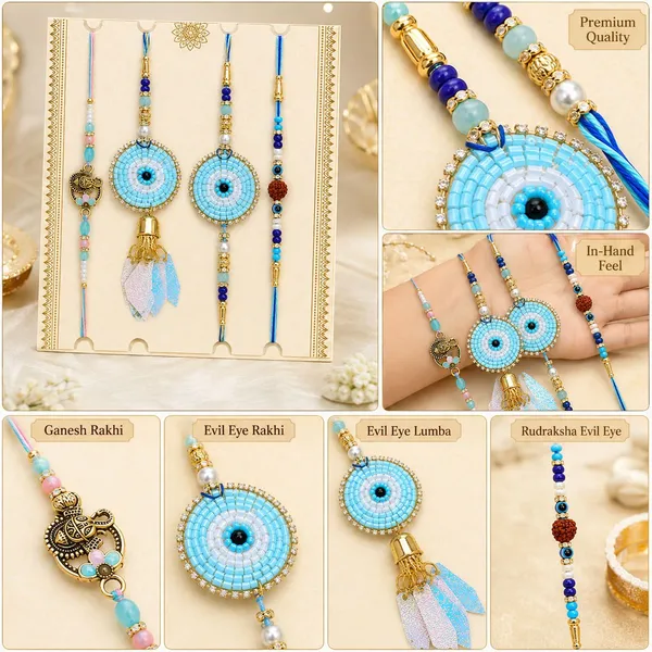 Chhariya_Crafts_Bhaiya_Bhabhi_Rakhi_Combo_Set_1_Laxmi_Ganesh_Diya,_Chawal_Roli_Pack,_1_Designer_Lumba,_3_Rakhi_Assorted,_Gold,_Gold_Finish,_Jute,_Kundan,_Mauli_Thread,_Pearl,_Yarn_Rakhi,_Chawal_Roli_Pack,_Showpiece,_Diya__Set_(1_Laxmi_Ganesh_Diya,_1_Chawal_Roli_Pack,_1_Designer_Lumba,_3_Rakhi)