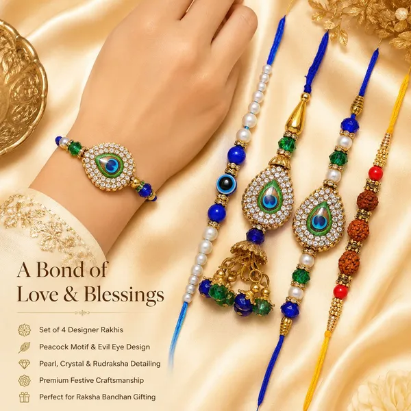 Chhariya_Crafts_Bhaiya_Bhabhi_Rakhi_Combo_Set_1_Sighasan_For_God,_Chawal_Roli_Pack,_1_Designer_Lumba,_3_Rakhi_Assorted,_Gold,_Gold_Finish,_Jute,_Kundan,_Mauli_Thread,_Pearl,_Zardosi_Rakhi,_Showpiece,_Diya__Set_(1_Sighasan_For_God,_Chawal_Roli_Pack,_1_Designer_Lumba,_3_Rakhi)