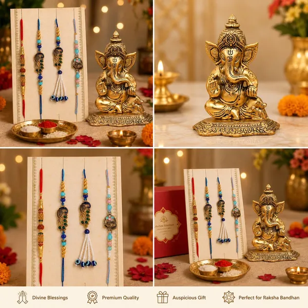 Chhariya_Crafts_Bhaiya_Bhabhi_Rakhi_Combo_Set_1_Ganesh_Murti,_Chawal_Roli_Pack,_1_Designer_Lumba,_3_Rakhi_Assorted,_Gold,_Gold_Finish,_Jute,_Kundan,_Mauli_Thread,_Pearl,_Zardosi_Rakhi,_Showpiece,_Chawal_Roli_Pack__Set_(1_Ganesh_Murti,_Chawal_Roli_Pack,_1_Designer_Lumba,_3_Rakhi)