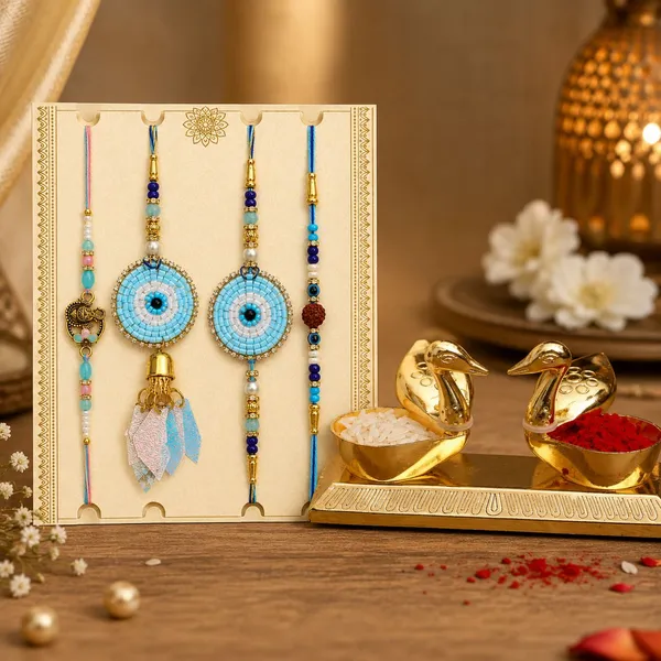 Chhariya_Crafts_Bhaiya_Bhabhi_Rakhi_Combo_Set_1_Kissing_Duck,_Chawal_Roli_Pack,_1_Designer_Lumba,_3_Rakhi_Assorted,_Gold,_Gold_Finish,_Jute,_Kundan,_Mauli_Thread,_Pearl,_Zardosi_Rakhi,_Showpiece,_Chawal_Roli_Pack__Set_(1_Kissing_Duck,_Chawal_Roli_Pack,_1_Designer_Lumba,_3_Rakhi)