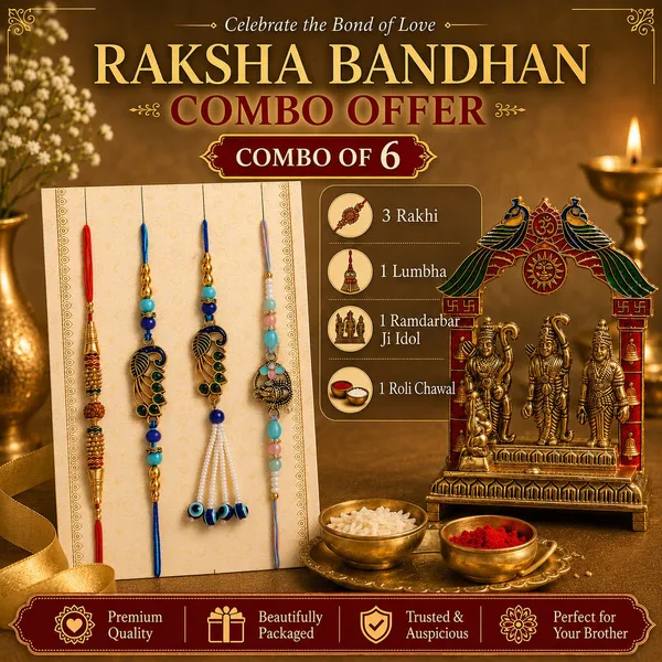 Chhariya_Crafts_Bhaiya_Bhabhi_Rakhi_Combo_Set_1_Ramdarbar_Idol,_Chawal_Roli_Pack,_1_Designer_Lumba,_3_Rakhi_Assorted,_Gold,_Gold_Finish,_Jute,_Kundan,_Mauli_Thread,_Pearl,_Zardosi_Rakhi,_Showpiece,_Chawal_Roli_Pack__Set_(1_Ramdarbar_Idol,_Chawal_Roli_Pack,_1_Designer_Lumba,_3_Rakhi)