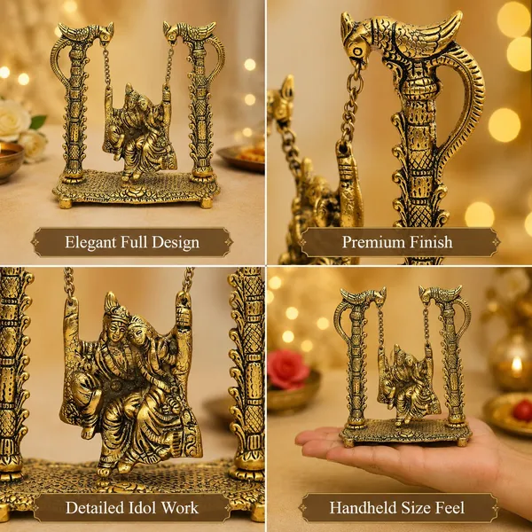 Chhariya_Crafts_Bhaiya_Bhabhi_Rakhi_Combo_Set_1_Radha_Krishna,_Chawal_Roli_Pack,_1_Designer_Lumba,_3_Rakhi_Assorted,_Gold,_Gold_Finish,_Jute,_Kundan,_Mauli_Thread,_Pearl,_Zardosi_Rakhi,_Showpiece,_Chawal_Roli_Pack__Set_(1_Radha_Krishna_Jhula,_Chawal_Roli_Pack,_1_Designer_Lumba,_3_Rakhi)