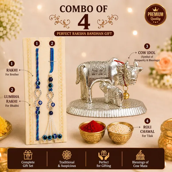 Chhariya_Crafts_Bhaiya_Bhabhi_Bhaiya_Bhabhi_Rakhi_Combo_Gift_Set_Assorted,_Gold,_Gold_Finish,_Jute,_Kundan,_Mauli_Thread,_Pearl,_Yarn_Rakhi,_Chawal_Roli_Pack,_Showpiece__Set_(1_Cow_Statue,_1_Chawal_Roli_Pack,_1_Designer_Lumba,_1_Designer_Rakhi)