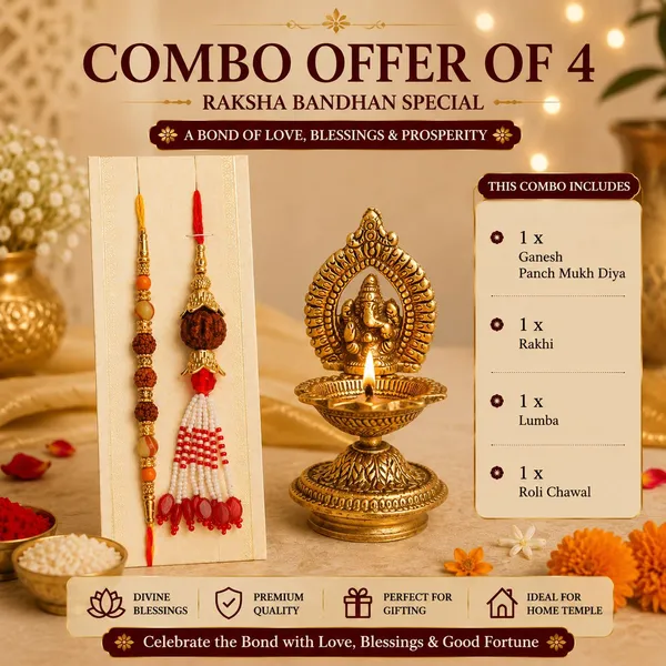Chhariya_Crafts_Bhaiya_Bhabhi_Bhaiya_Bhabhi_Rakhi_Combo_Gift_Set_Assorted,_Gold,_Gold_Finish,_Jute,_Kundan,_Mauli_Thread,_Pearl,_Yarn_Rakhi,_Chawal_Roli_Pack,_Showpiece__Set_(1_Diya,_1_Chawal_Roli_Pack,_1_Designer_Lumba,_1_Designer_Rakhi)