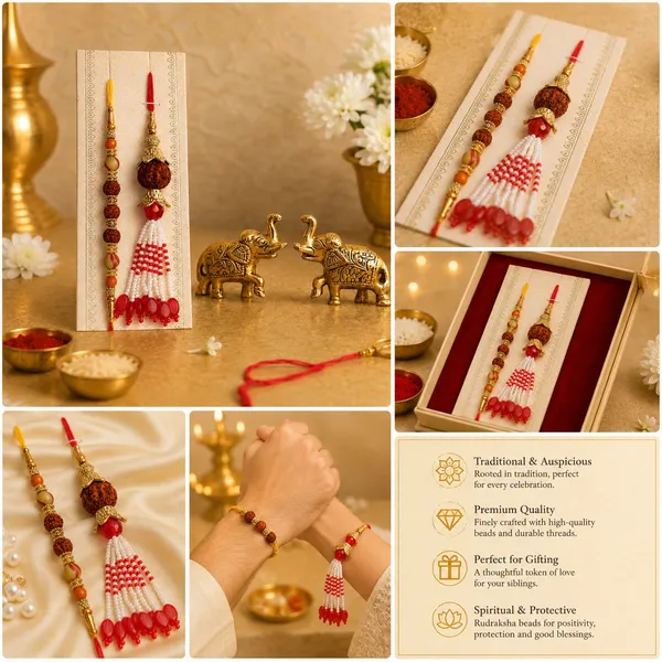Chhariya_Crafts_Bhaiya_Bhabhi_Bhaiya_Bhabhi_Rakhi_Combo_Gift_Set_Assorted,_Gold,_Gold_Finish,_Jute,_Kundan,_Mauli_Thread,_Pearl,_Yarn_Rakhi,_Chawal_Roli_Pack,_Showpiece__Set_(1_Elepahnt_Pair,_1_Chawal_Roli_Pack,_1_Designer_Lumba,_1_Designer_Rakhi)
