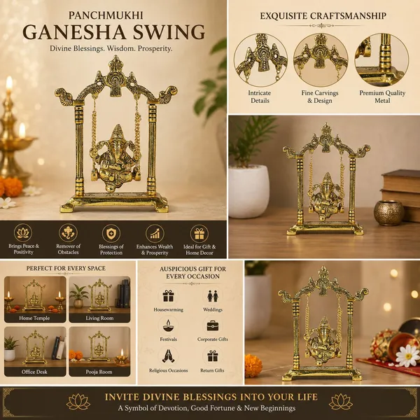 Chhariya_Crafts_Bhaiya_Bhabhi_Bhaiya_Bhabhi_Rakhi_Combo_Gift_Set_Assorted,_Gold,_Gold_Finish,_Jute,_Kundan,_Mauli_Thread,_Pearl,_Yarn_Rakhi,_Chawal_Roli_Pack,_Showpiece__Set_(1_Ganesh_Ji_Jhula,_1_Chawal_Roli_Pack,_1_Designer_Lumba,_1_Designer_Rakhi)
