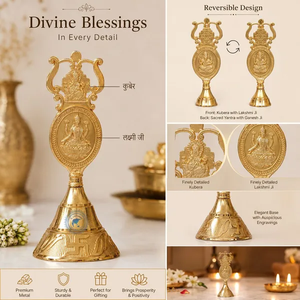 Chhariya_Crafts_Bhaiya_Bhabhi_Bhaiya_Bhabhi_Rakhi_Combo_Gift_Set_Assorted,_Gold,_Gold_Finish,_Jute,_Kundan,_Mauli_Thread,_Pearl,_Yarn_Rakhi,_Chawal_Roli_Pack,_Showpiece__Set_(1_Vastu_Bell,_1_Chawal_Roli_Pack,_1_Designer_Lumba,_1_Designer_Rakhi)