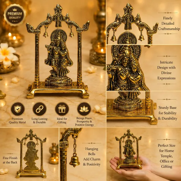 Chhariya_Crafts_Bhaiya_Bhabhi_Bhaiya_Bhabhi_Rakhi_Combo_Gift_Set_Assorted,_Gold,_Gold_Finish,_Jute,_Kundan,_Mauli_Thread,_Pearl,_Yarn_Rakhi,_Chawal_Roli_Pack,_Showpiece__Set_(1_Rada_Krishna_Idol,_1_Chawal_Roli_Pack,_1_Designer_Lumba,_1_Designer_Rakhi)